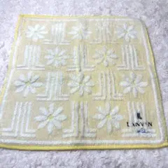 LANVIN ランバン ハンカチ タオルハンカチ 花柄 イエローのサムネイル