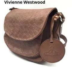 ヴィヴィアンウエストウッド ショルダーバッグ オーブロゴ エンボス加工 レザー