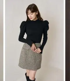 ニット/セーター Herlipto Volume-Sleeve Glitter Knit Top Her lip to ニット セーター Volume-Sleeve Glitter Knit Top