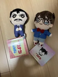 名探偵コナン　江戸川コナン、毛利小五郎ぬいぐるみ2体セット