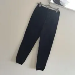 ジーユー　裏フリースデニムストレッチジョガーパンツ　ブラック　サイズS