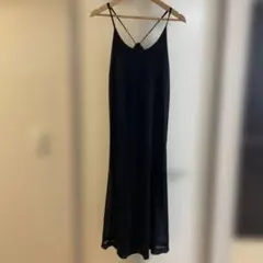 ブラックメッシュキャミワンピース