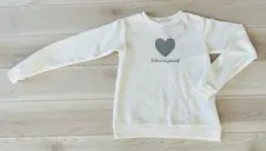 アイボリー ハートデザイン トレーナー 160