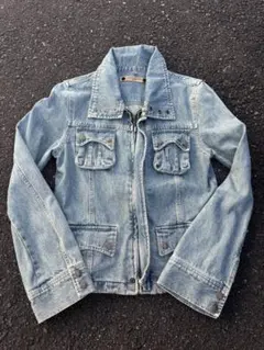 Y2K ギミック デニムジャケット 4ポケット archive グランジ 00s