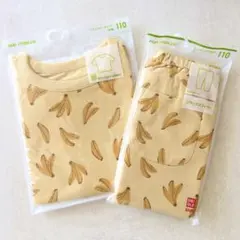 ユニクロ レギンス 7分丈 ドライクルーネックT バナナ柄 セットアップ 110