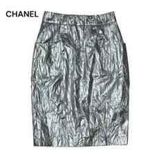 CHANEL シャネル ココボタン メタリック スカート 36のサムネイル
