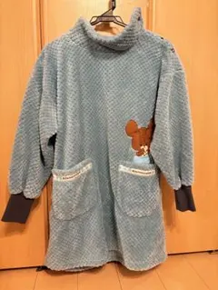 くまのがっこう　水色フリースエプロン