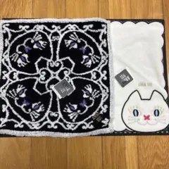 新品 ANNA SUI タグ付き ハンカチ 刺繍入り レディース　2枚セット 猫