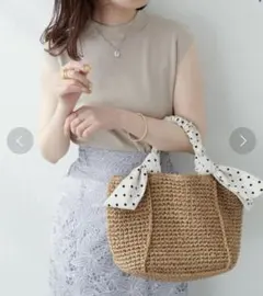 natural couture 2WAY ボータイニット 新品 タグ付き Fのサムネイル