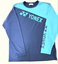 YONEX 長袖 ウォームアップウェア Lサイズ グレー/ブルー