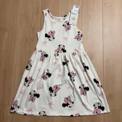 【新品・未使用】H&M ディズニー　ミニー　総柄　ワンピース　135 140のサムネイル