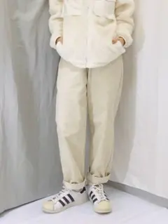 オフホワイト ゴムウエスト チノパン