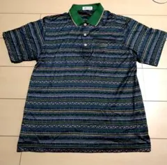 ミッソーニMISSONI ポロシャツ 総柄 グリーン ブルー　Mぐらいのサムネイル
