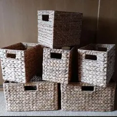 ニトリ ラタンバスケット3つ 蓋1つのセット - メルカリ