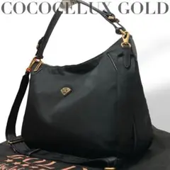 【未使用級】ココセリュクスゴールド　2way ショルダーバッグ　トート　黒　金具