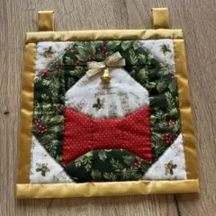 パッチワーク ハンドメイド クリスマスリース タペストリー キルト クラフト