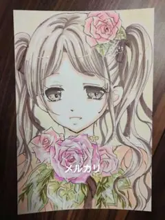 ヨ*テ様 ⑧手描きイラスト　オリジナルイラスト　女の子