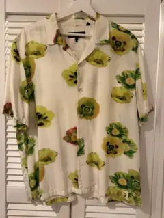 rag & bone ラグアンドボーン 花柄 半袖オープンカラーシャツ L 美品のサムネイル