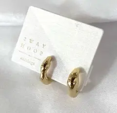 イヤリング　アクセサリー　レディース　ノンホールピアス　新品　フープ　ゴールド