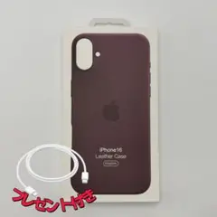 新品-純正互換品-iPhone16　レザーケース　パープル