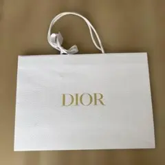 ク*筋様 【美品//即購入OK】Dior ホワイトショップ袋 ゴールドロゴ 大サ