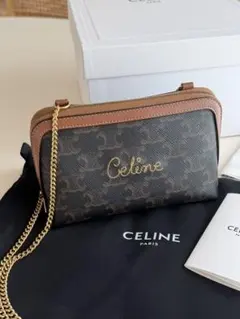 セリーヌ celine チェーンショルダーバッグ トリオンフ 刺繍 ミニバッグのサムネイル