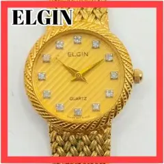 ELGIN ゴールド クォーツ時計 バンド エルジンのサムネイル