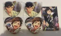 あんスタ 流星隊 南雲鉄虎 スタフォニ カード 中国 ハート柄 缶バッジ 5点