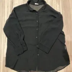ブラック シアーシャツ　 Mサイズ