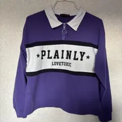 lovetoxic 紫 L ジップアップカットソー