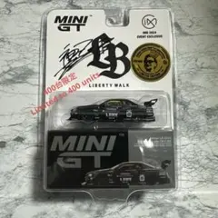 MINI GT Nissan LB-ER34 加藤会長直筆サイン入り1周年記念 MINI GT 1/64 Nissan LB-ER34 Super Silhouette Skyline Black