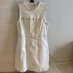 ZARA ザラ デニムミニワンピース ホワイト