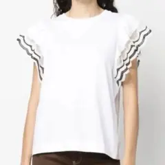 TWINSET レースフリル袖 カットソー ホワイトのサムネイル