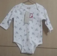 新品タグ付きpetit main 花柄綿ロンパース 80㎝女の子のサムネイル