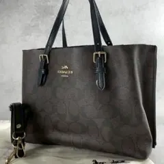 美品 コーチ 2way モリー トート 25 トートバッグ ショルダーバッグ