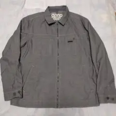 ワッペン傷み Crocodile 薄手 裏地付き 水洗い可 グレー ブルゾン