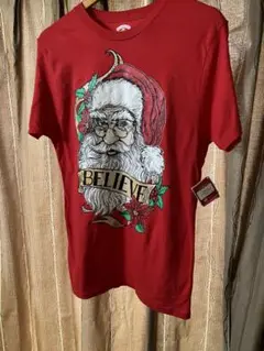 メンズクリスマスティー サンタ BELIEVE