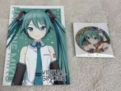 初音ミク ポストカード　缶バッジ
