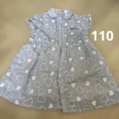 110 ワンピース　ハート　ストライプのサムネイル