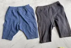 ユニクロ リラックスフィットレギンス デニムライク 80 2枚セット