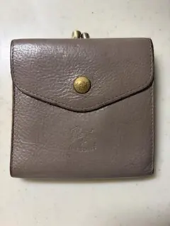 IL BISONTE 二つ折り財布 がま口 グレージュ