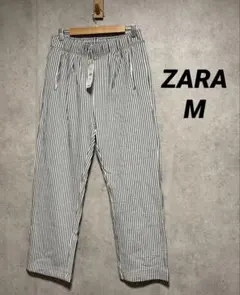 ZARA ザラ シアサッカー ストライプ柄 コンフォートパンツ M