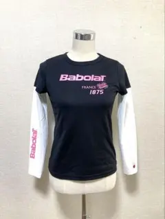 Babolat　長袖Tシャツ　黒　白