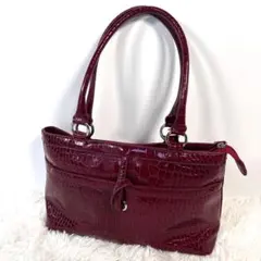 ✨フランス製✨ロンシャン ロゾ トートバッグ 型押し A4 レッド