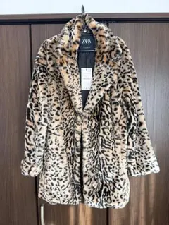 ZARA ヒョウ柄 ファーコート