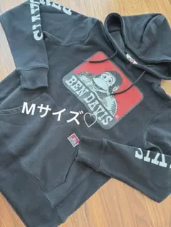 可愛い♡ オシャレ　BEN DAVIS フード付きパーカー ブラックM