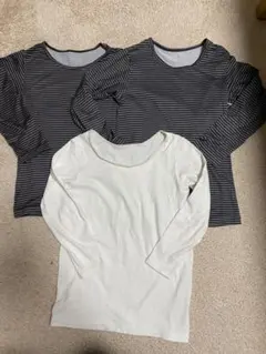 イオン　PEACE FIT 長袖アンダーシャツ 130センチ　3枚セット