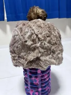 CA4LAファー ポンポン付き ベレー帽