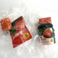 bibigo ミニチュアチャーム 2点セット トッポギ キムチ　ガチャ