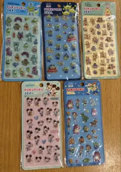 ぷくぷくシール　5枚セット　トイストーリー　モンスターズインク